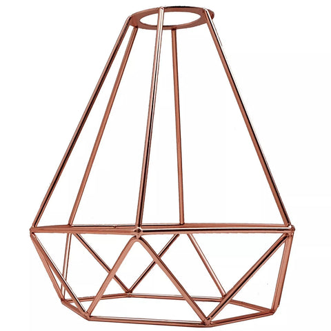 Black wire cage lightshade with minimalist look

