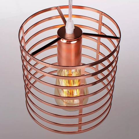 Vintage Ceiling Lightshade Metal Wire Cage Easy Fit Lampshade Hanging Lamp Shade