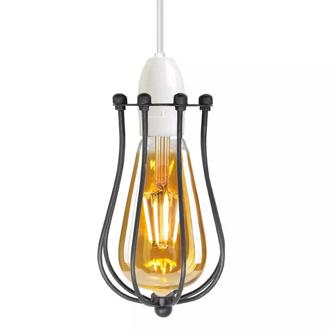 Vintage Ceiling Lightshade Metal Wire Cage Easy Fit Lampshade Hanging Lamp Shade