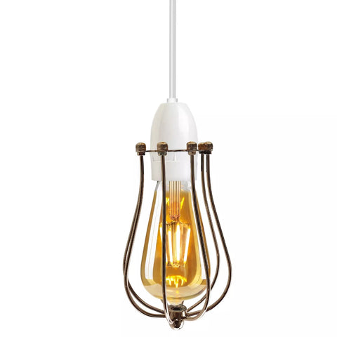 Vintage Ceiling Lightshade Metal Wire Cage Easy Fit Lampshade Hanging Lamp Shade