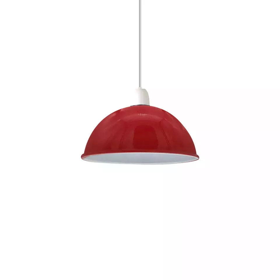 dome pendant light paired with matching kitchen fixtures