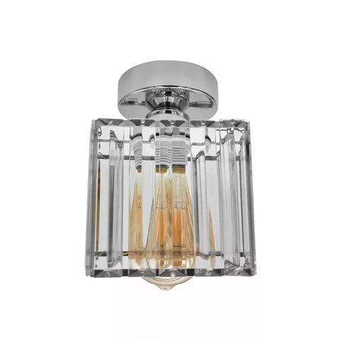 Easy-to-install modern crystal ceiling light


