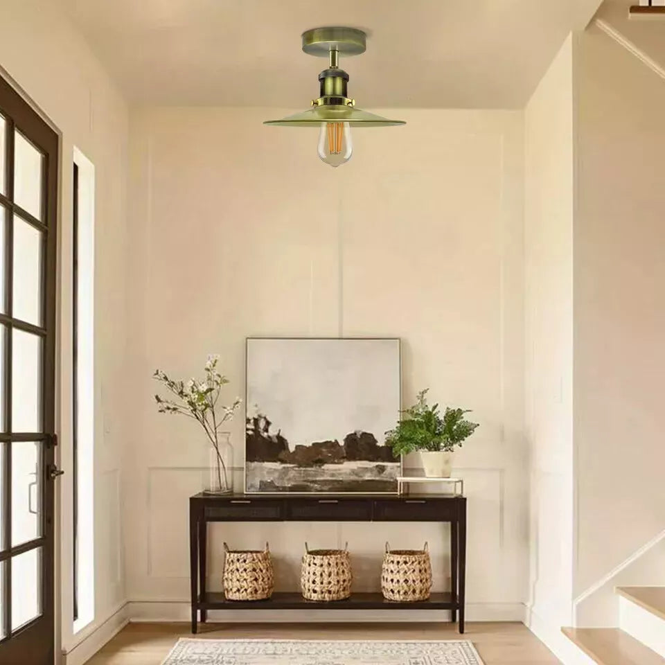 Industrial Farmhouse Ceiling Light with Flush Mount