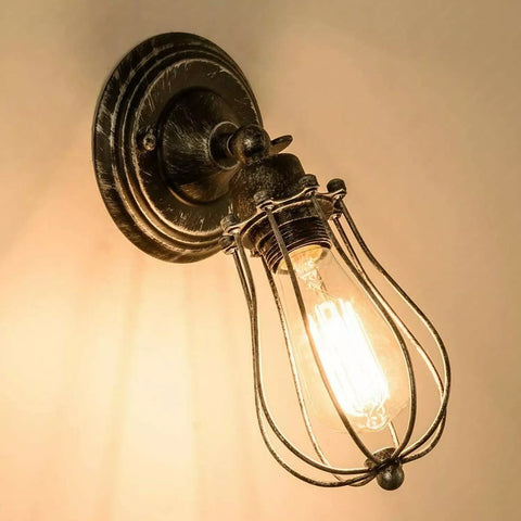 Adjustable arm of the vintage wall light for directional lighting


