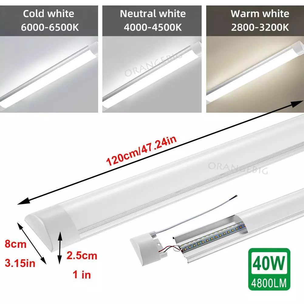 Durable LED Batten Light for Garage Use

