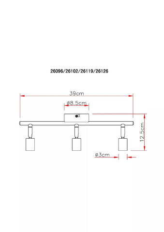 3-Head Ceiling Light in Minimalist Design UK

