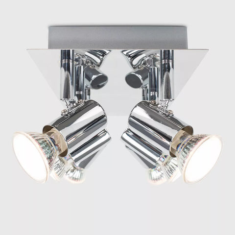 LED GU10 Spot Ceiling Light in Chrome Finish UK

