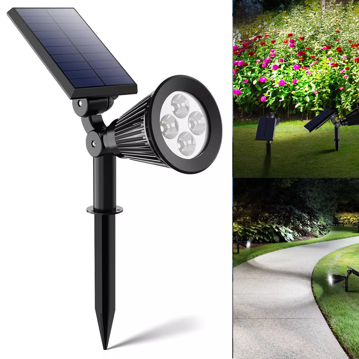Solar LED Garden Spot Light Outdoor Waterproof Landscape Path Lamp