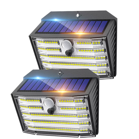 Solar Motion Sensor Wall Light 126LED Outdoor Waterproof Security Lamp