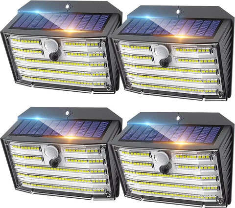 Solar Motion Sensor Wall Light 126LED Outdoor Waterproof Security Lamp