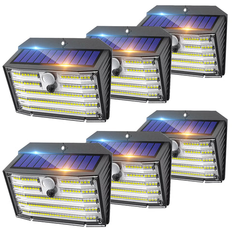Solar Motion Sensor Wall Light 126LED Outdoor Waterproof Security Lamp
