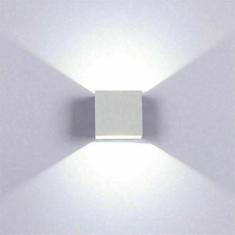 Modern LED Wall Lights for Living Room – 6W Black Aluminum Up Down Indoor Wall Lamp, Hardwired Sconce Lighting for Bedroom, Hallway & Home Decor