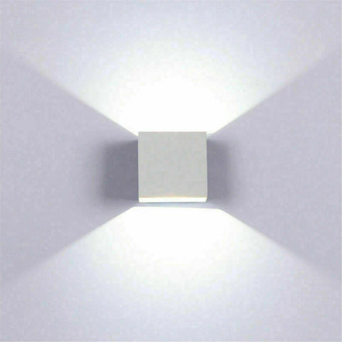 Modern LED Wall Lights for Living Room – 6W Black Aluminum Up Down Indoor Wall Lamp, Hardwired Sconce Lighting for Bedroom, Hallway & Home Deco