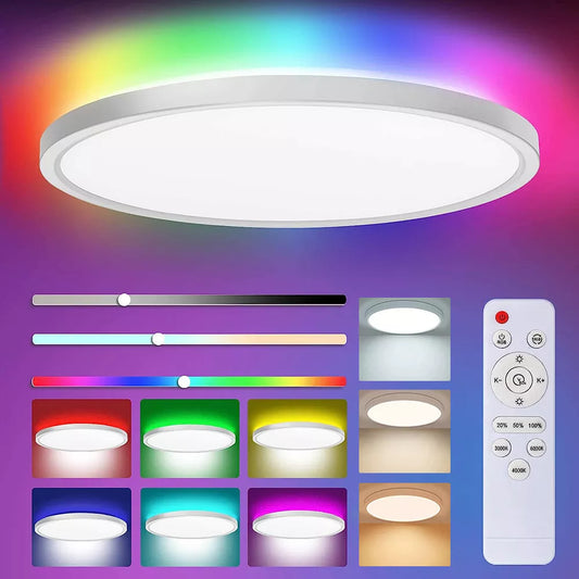 Buy Modern RGB Flush Mounted Ceiling Light in UK - Shop Now!