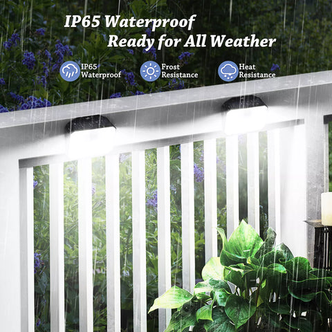 Solar Power PIR Motion Sensor Wall Light 168 LED Black Outdoor