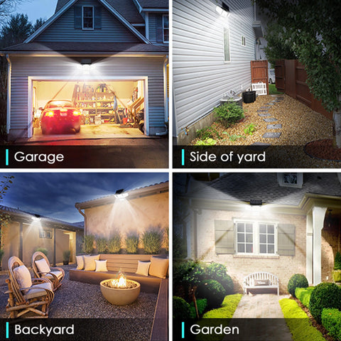 3/4/5-Head Solar Flood Light with Motion Sensor – LED Outdoor Security Wall Lamp for Garden, Yard & Driveway
