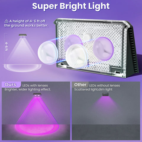 Super Bright Solar Door Fence Wall Lights 2/4 Pack RGB & Warm White IP65 Outdoor Lamp