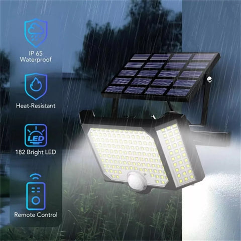 Solar-powered light enhancing home security

