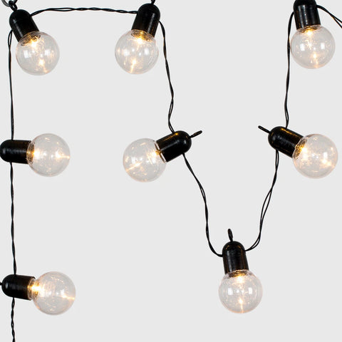 Modern Indoor & Outdoor 20 Clear Globe Festoon String Lights – Decorative Chain Lighting