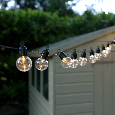 Modern Indoor & Outdoor 20 Clear Globe Festoon String Lights – Decorative Chain Lighting