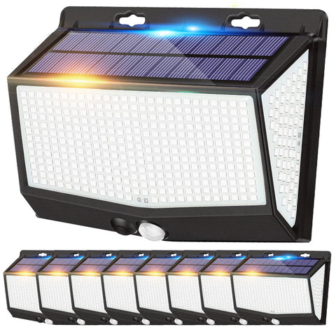 468 LED Solar Motion Sensor Security Light 3000LM Outdoor Waterproof Wall Lamp