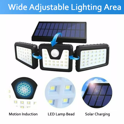 Bright illumination from solar wall light enhancing home security

