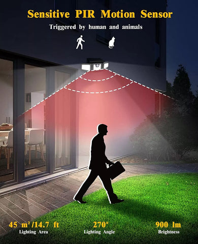 Installation process of solar-powered motion sensor wall light

