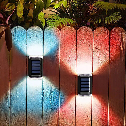 Energy-efficient solar lights in vibrant colors for fences

