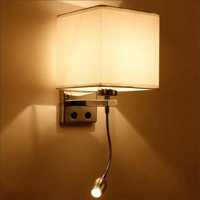 Modern Cloth Wall Lamp In UK - Decorative Light Button Switch Wall Lights Compatible with Living Room
