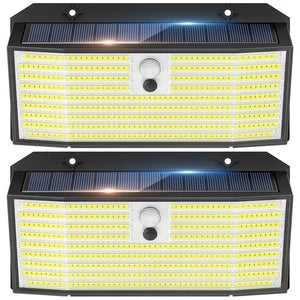 Super Bright Black LED Solar Wall Lights with Motion Sensor – 3000LM