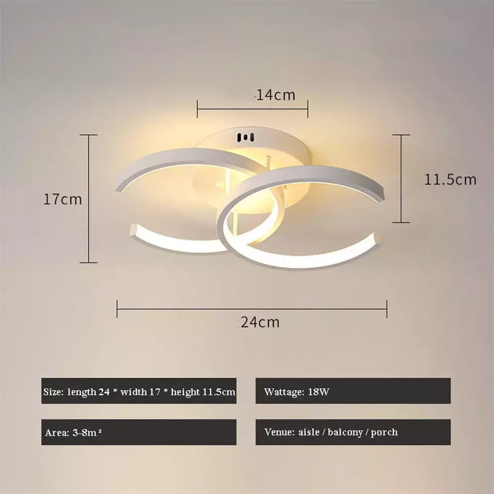 LED ceiling light installed in a modern hallway


