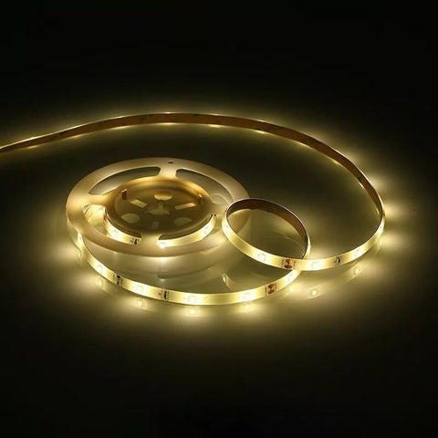 PIR motion sensor LED light providing bright illumination in a wardrobe

