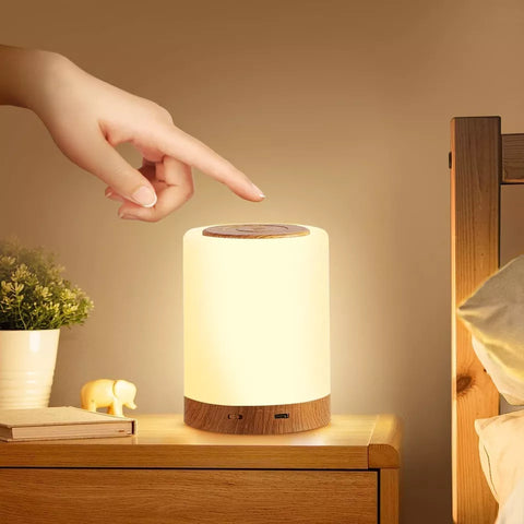 Bedside lamp in a minimalist office space

