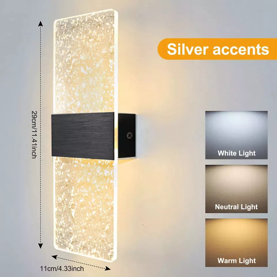 Modern LED Wall Lamp In UK – Crystal Interior Wall Lights for Living Room Bedroom Corridor Balcony