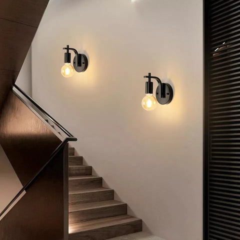 Alpha Lights retro black wall lights
