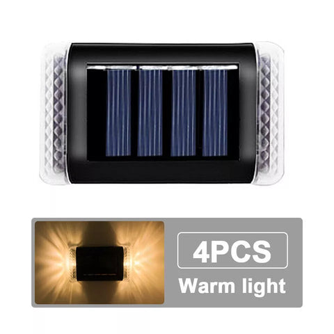 Pack of 4 Solar Powered Wall Lights – Alpha Lights – UK

