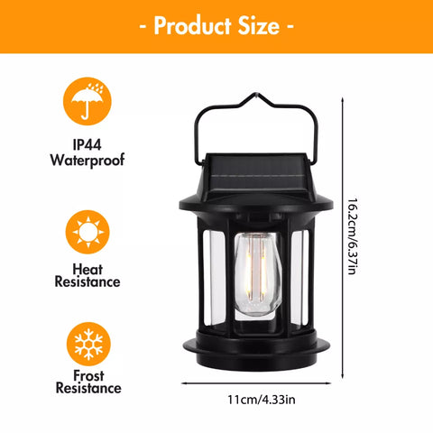 LED Solar Lantern with Motion Sensor for Outdoor Security


