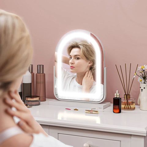 360° rotating vanity mirror light in a sleek design.

