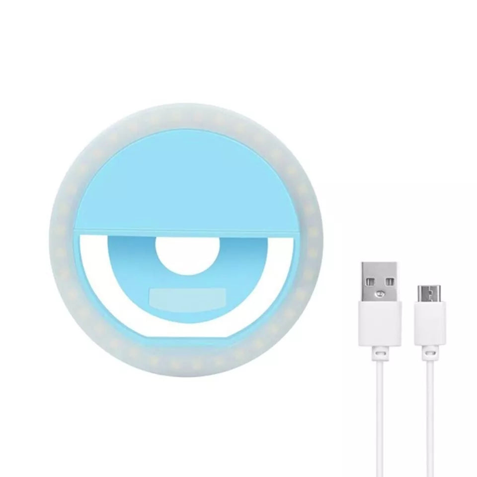 Modern 36 LED Selfie Clip On Ring Light in UK - IP22 Waterproof, Flexible, Charging Cable with Adaptor, Ring Light for Laptop, Zoom Calls, Video Meetings, Vlogging