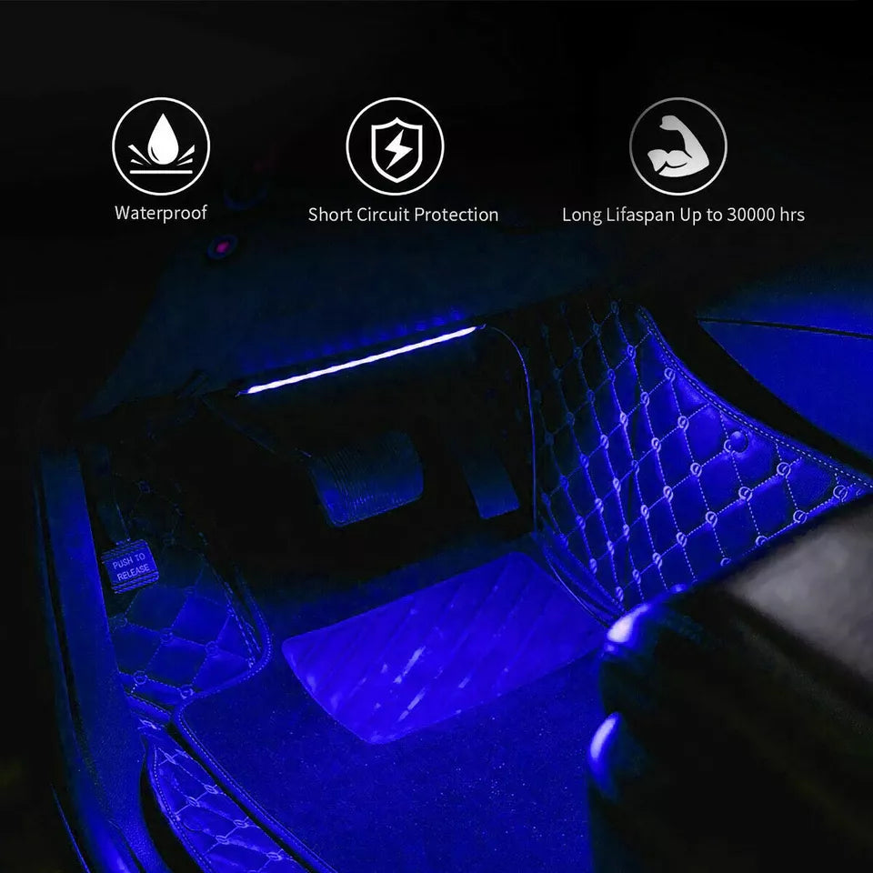 Buy 4 LED Car Interior Footwell Strip Light In UK - Shop Now!