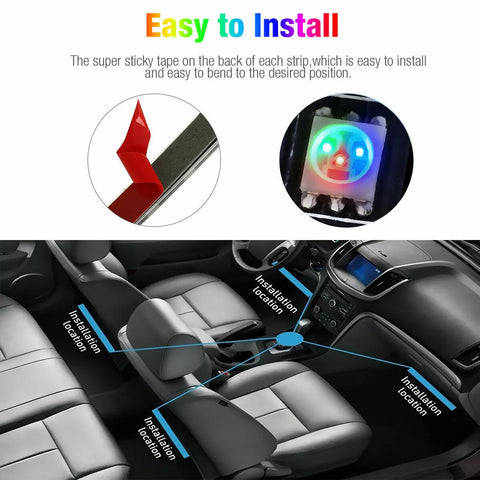 Remote-controlled RGB car footwell lights for custom ambiance – UK

