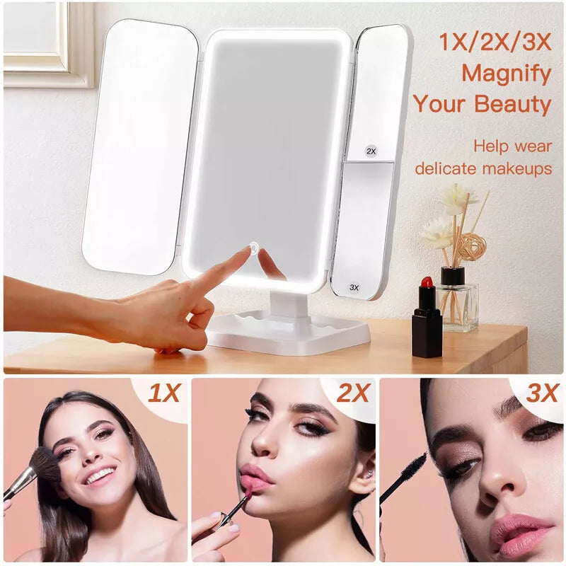 Buy LED Touch Screen Makeup Mirror Light In UK - Shop Now!
