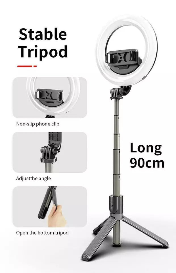 Buy LED Bluetooth Selfie Ring Light With Tripod Stand In UK - Shop Now!