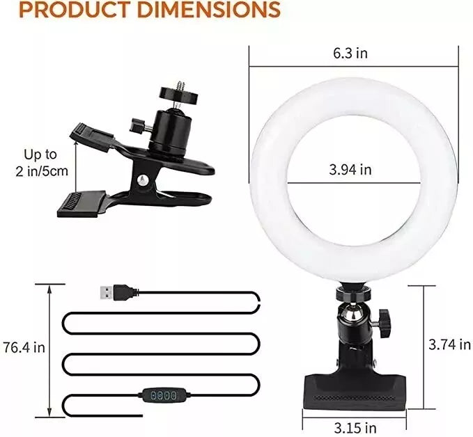Buy Modern Clip On Ring Light in UK - Shop Now!