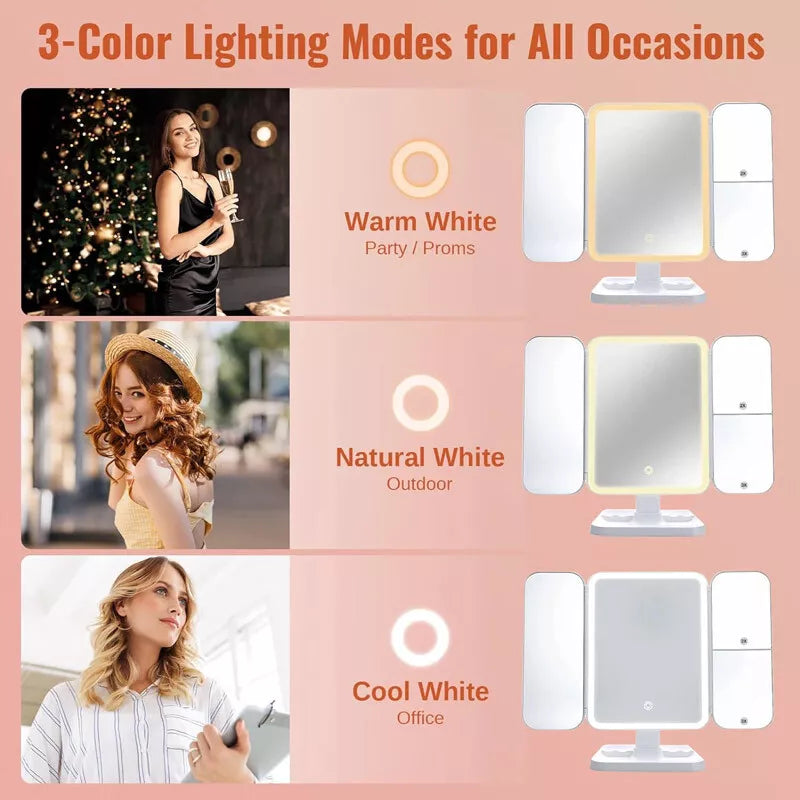 Buy LED Touch Screen Makeup Mirror Light In UK - Shop Now!