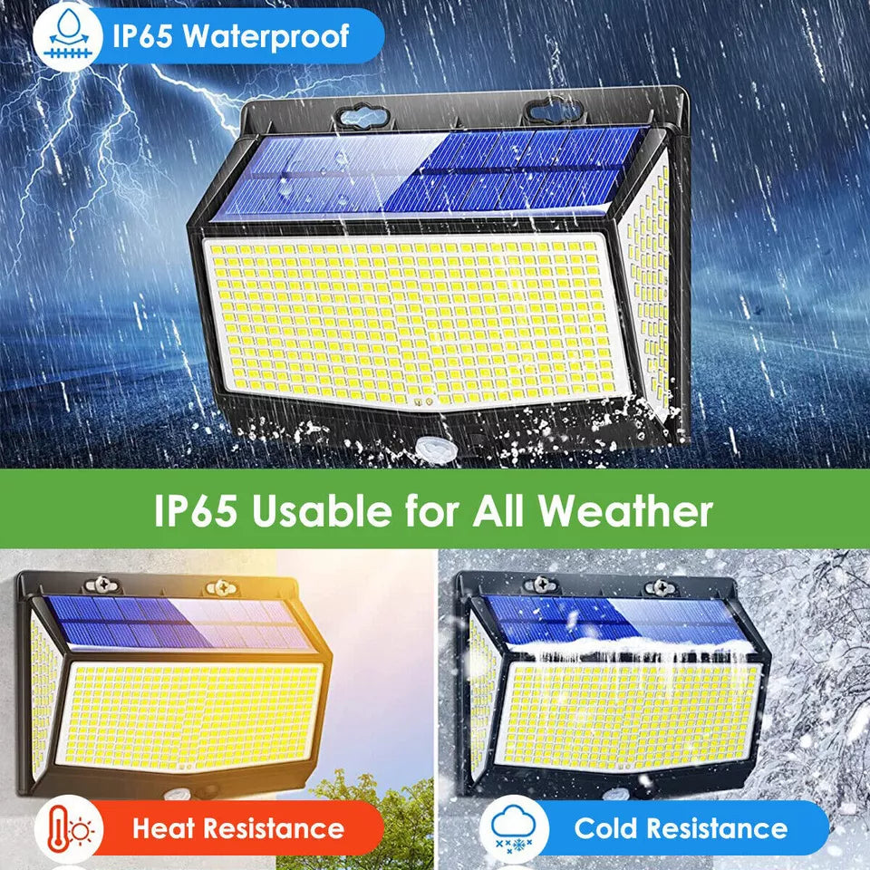 Super Bright Outdoor Solar Lights In UK – IP65, 3 Modes, Motion Sensor, Security Lights
