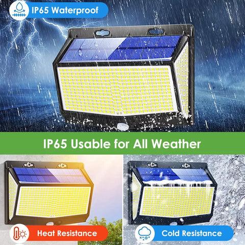 Super Bright Outdoor Solar Light installed on a patio fence​

