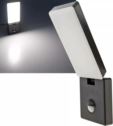 Motion-activated security light for gardens and pathways.

