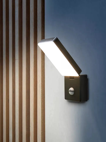 Motion-activated security light for gardens and pathways.

