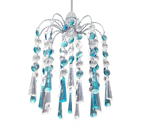 Close-up of acrylic crystal-effect beads


